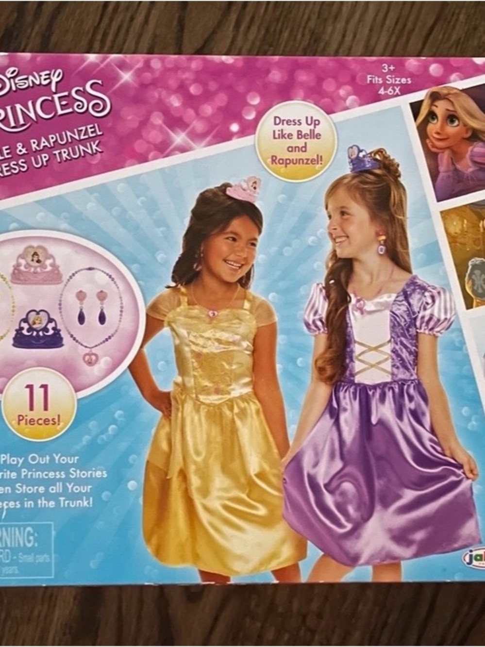 Brand New Unopened Disney Princess Belle and Rapunzel Dress-Up Trunk